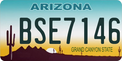 AZ license plate BSE7146