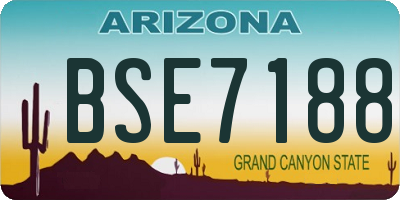 AZ license plate BSE7188