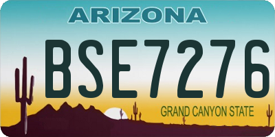 AZ license plate BSE7276