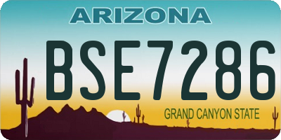 AZ license plate BSE7286