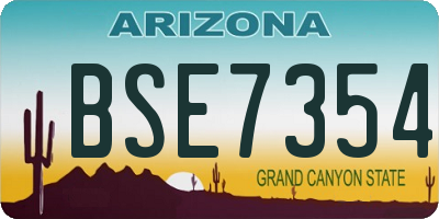 AZ license plate BSE7354