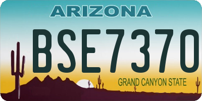 AZ license plate BSE7370