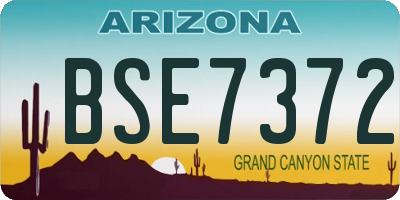 AZ license plate BSE7372