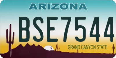 AZ license plate BSE7544