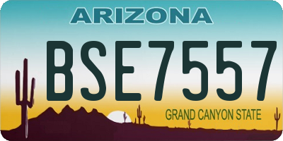 AZ license plate BSE7557