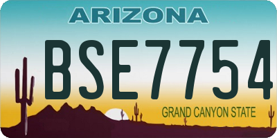 AZ license plate BSE7754