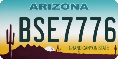 AZ license plate BSE7776