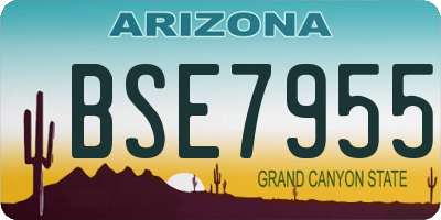 AZ license plate BSE7955