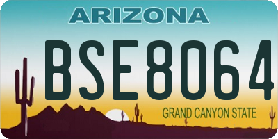 AZ license plate BSE8064