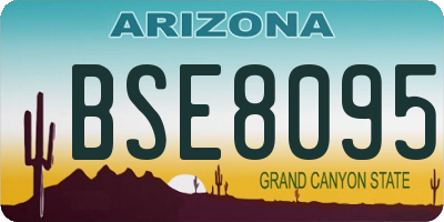 AZ license plate BSE8095