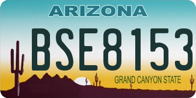AZ license plate BSE8153