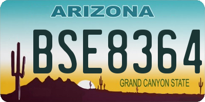AZ license plate BSE8364