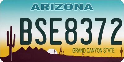 AZ license plate BSE8372