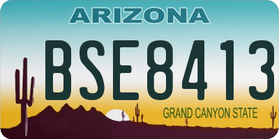 AZ license plate BSE8413