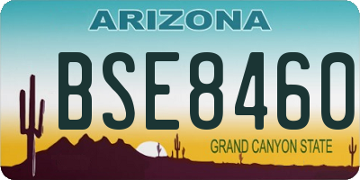 AZ license plate BSE8460