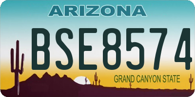 AZ license plate BSE8574