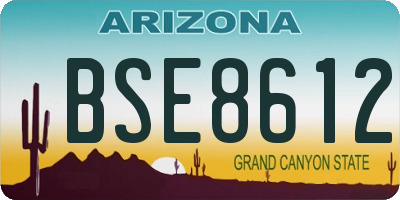 AZ license plate BSE8612