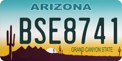 AZ license plate BSE8741