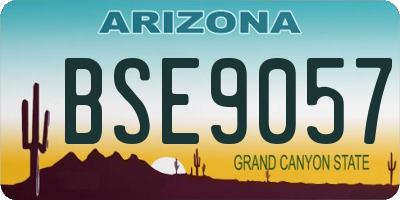 AZ license plate BSE9057