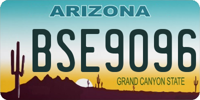 AZ license plate BSE9096