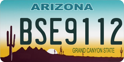 AZ license plate BSE9112