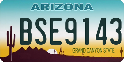 AZ license plate BSE9143