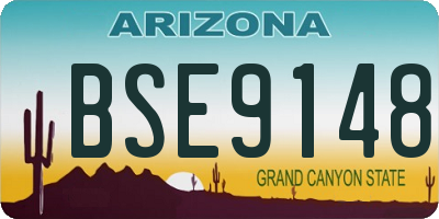 AZ license plate BSE9148