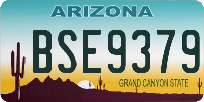 AZ license plate BSE9379