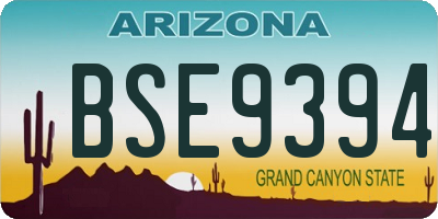 AZ license plate BSE9394