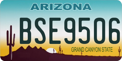 AZ license plate BSE9506