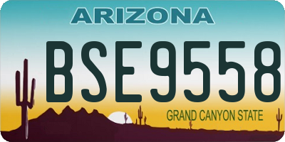 AZ license plate BSE9558