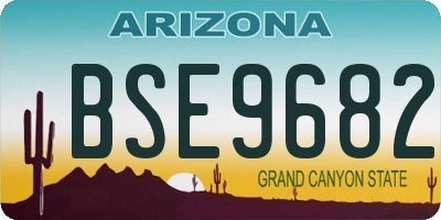AZ license plate BSE9682