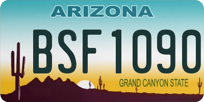 AZ license plate BSF1090