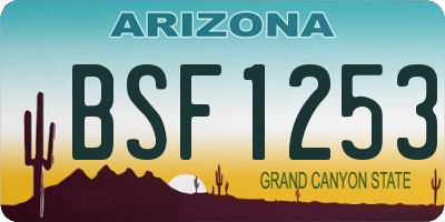 AZ license plate BSF1253