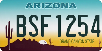 AZ license plate BSF1254
