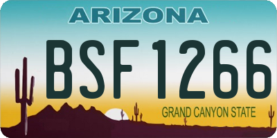 AZ license plate BSF1266