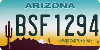 AZ license plate BSF1294
