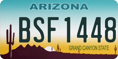 AZ license plate BSF1448