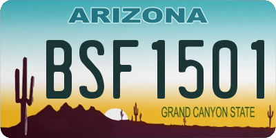 AZ license plate BSF1501