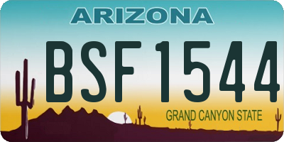 AZ license plate BSF1544