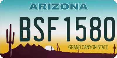 AZ license plate BSF1580