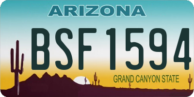 AZ license plate BSF1594