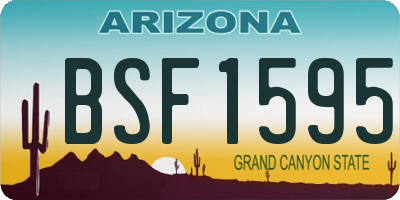 AZ license plate BSF1595