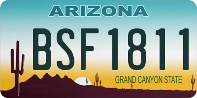 AZ license plate BSF1811
