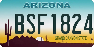 AZ license plate BSF1824