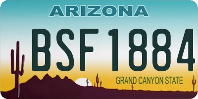 AZ license plate BSF1884