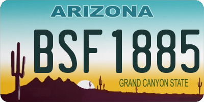 AZ license plate BSF1885