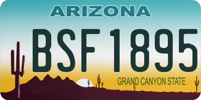 AZ license plate BSF1895