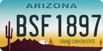 AZ license plate BSF1897
