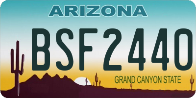 AZ license plate BSF2440